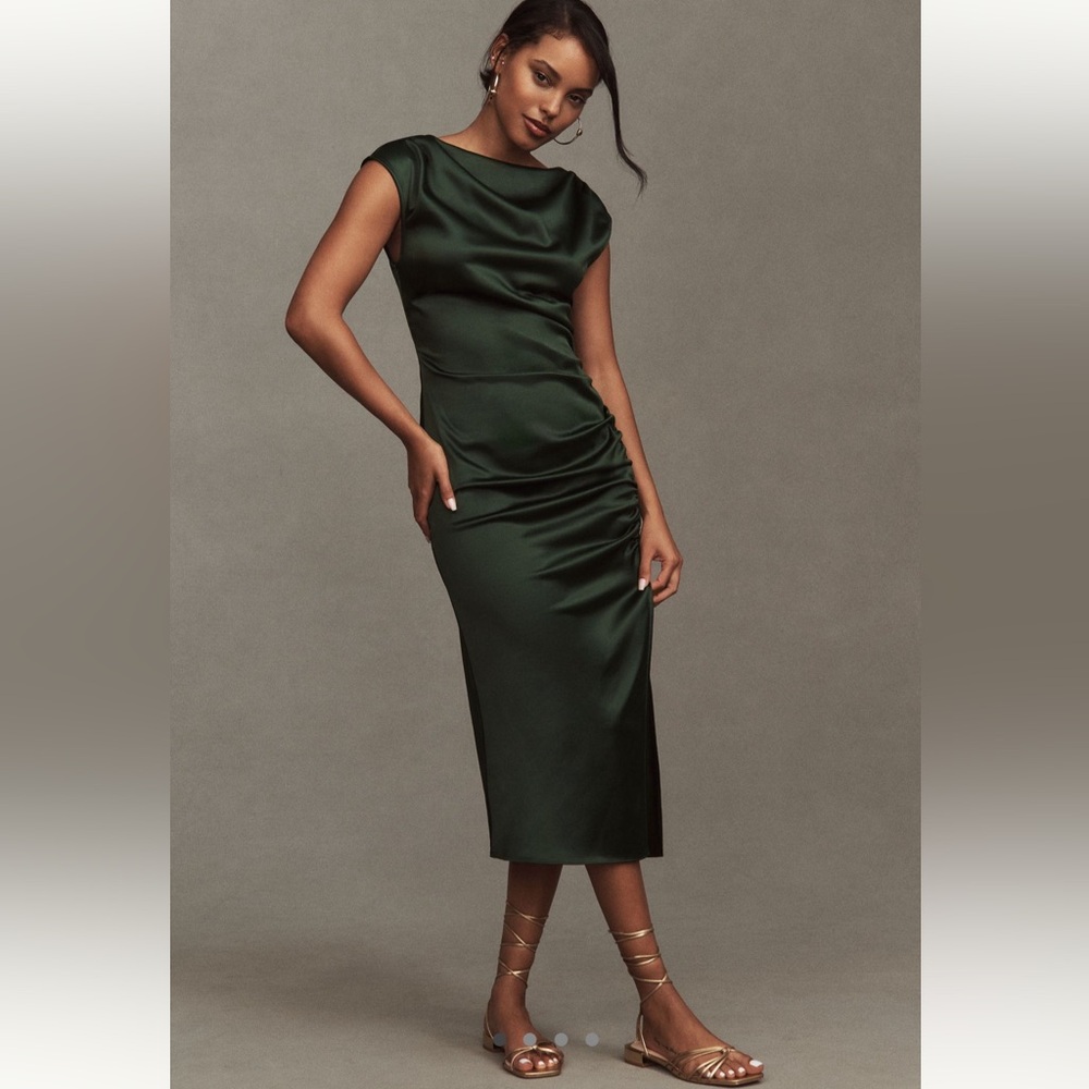 BHLDN Forest Green Francesca dress